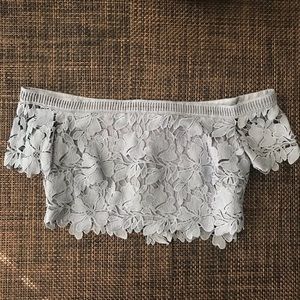 Off shoulder lace top